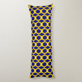 Coussins Longs Motif Hexagone Or Marine (Dos (Vertical))