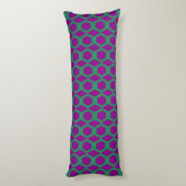 Coussins Longs Motif Hexagone Vert Violet (Dos (Vertical))