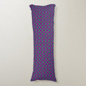 Coussins Longs Motif Hexagone Vert Violet (Devant (Vertical))