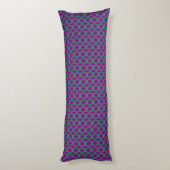 Coussins Longs Motif Hexagone Vert Violet (Dos (Vertical))
