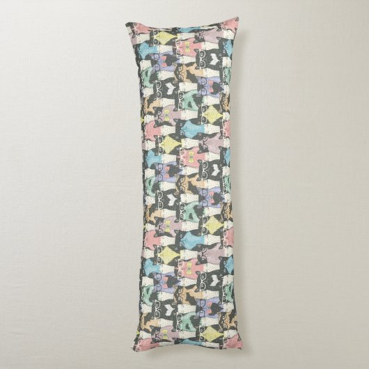 Coussins Longs Motif Hipster Cute Cats (Dos (Vertical))