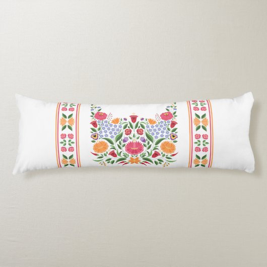 Coussins Longs Motif hongrois de gens - fleur de broderie de (Devant)
