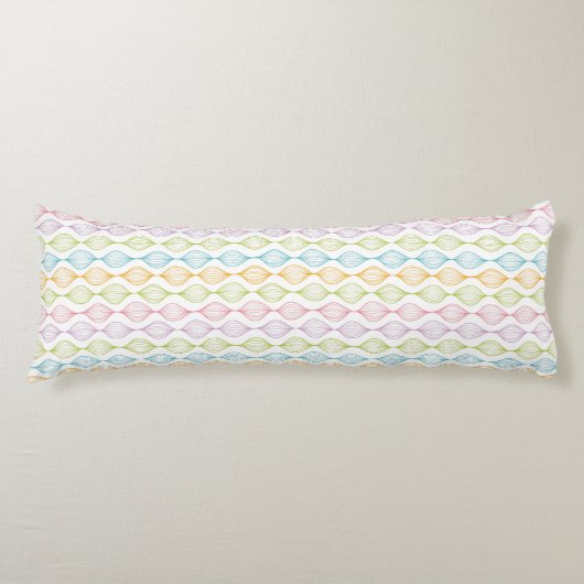 Coussins Longs Motif horizontal coloré d'ogee (Devant)