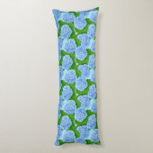 Coussins Longs Motif hydrangée bleu (Dos (Vertical))