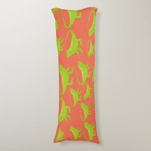 Coussins Longs Motif Iguana Lizard (Devant (Vertical))