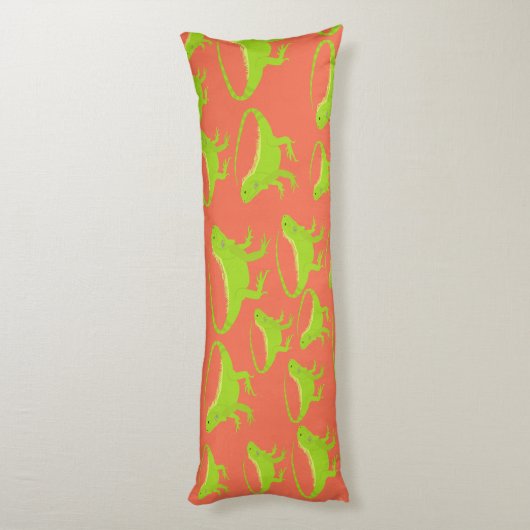 Coussins Longs Motif Iguana Lizard (Dos (Vertical))