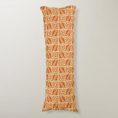 Coussins Longs Motif Ikat Aztec - Mandarin et orange clair (Devant (Vertical))