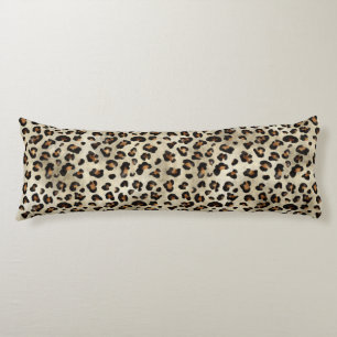 Coussins Longs Motif imprimé animal léopard guépard beige marron
