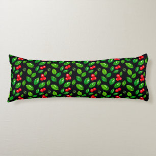 Coussins Longs Motif inspiré de la nature avec des feuilles verte