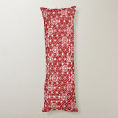 Coussins Longs Motif japonais Asanoha - rouge foncé (Dos (Vertical))