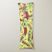 Coussins Longs motif jaune, rose et rouge (Devant (Vertical))