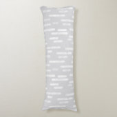 Coussins Longs Motif Lignes arrondies | Blanc sur gris pâle (Devant (Vertical))