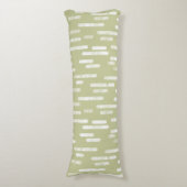 Coussins Longs Motif Lignes arrondies | Blanc/vert pistache (Devant (Vertical))
