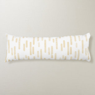 Coussins Longs Motif Lignes arrondies   Jaune pâle sur blanc