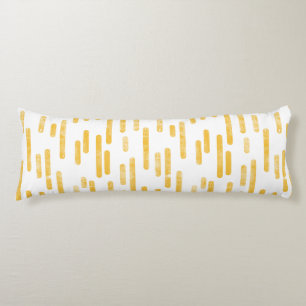 Coussins Longs Motif Lignes arrondies Mustard Jaune/Blanc