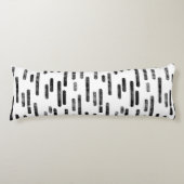 Coussins Longs Motif Lignes arrondies | Noir en blanc (Devant)