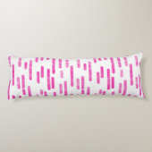 Coussins Longs Motif Lignes arrondies | Rose clair sur blanc (Dos)