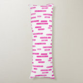 Coussins Longs Motif Lignes arrondies | Rose clair sur blanc (Devant (Vertical))