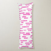 Coussins Longs Motif Lignes arrondies | Rose clair sur blanc (Dos (Vertical))