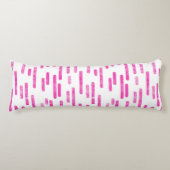 Coussins Longs Motif Lignes arrondies | Rose clair sur blanc (Devant)