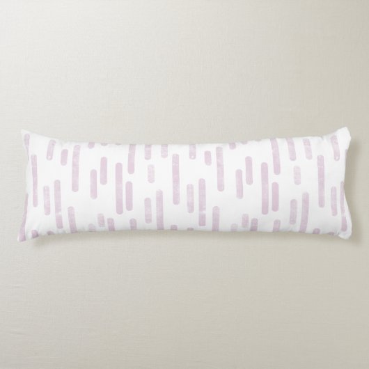 Coussins Longs Motif Lignes arrondies | Rose Dusty sur blanc (Devant)