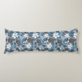 COUSSINS LONGS MOTIF LUAU TIKI (BLEU) (Devant)