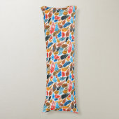 Coussins Longs Motif lumineux avec plumes d'oiseaux (Devant (Vertical))
