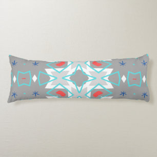 Coussins Longs Motif Mandala Gris Corail Floral Géométrique Boh