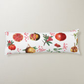 Coussins Longs Motif méditerranéen de grenade aquarelle (Dos)