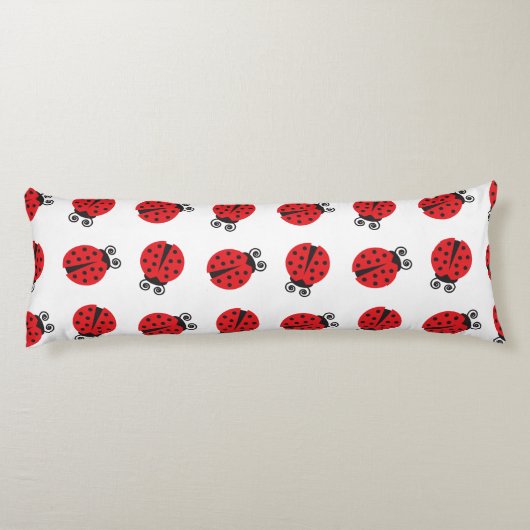 Coussins Longs Motif mignon de coccinelle (Dos)