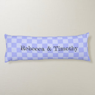 Coussins Longs Motif Minimaliste Bleu Ciel Texte Personnalisé