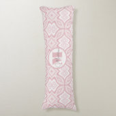 Coussins Longs Motif moderne Blush Rose Swil avec/ initial (Devant (Vertical))