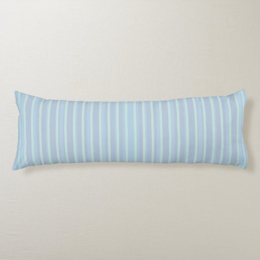 Coussins Longs Motif moderne chatoyant bleu rayé (Devant)