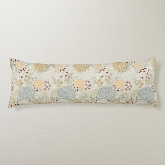 Coussins Longs motif montrant le jardin bouclé (Devant)