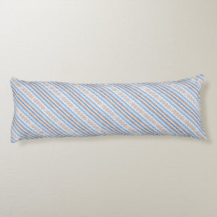 Coussins Longs Motif Motif Tribal Aztec bleu orange