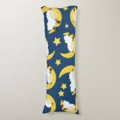 Coussins Longs Motif mouton, Mouton couché, Lune, Étoiles (Devant (Vertical))