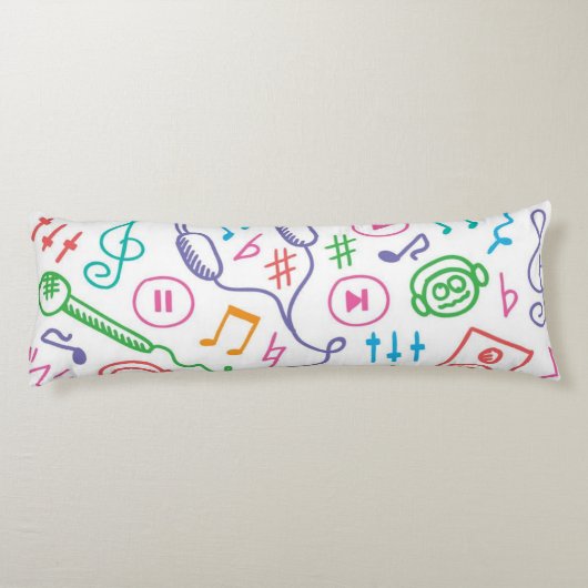 Coussins Longs Motif musical (Dos)