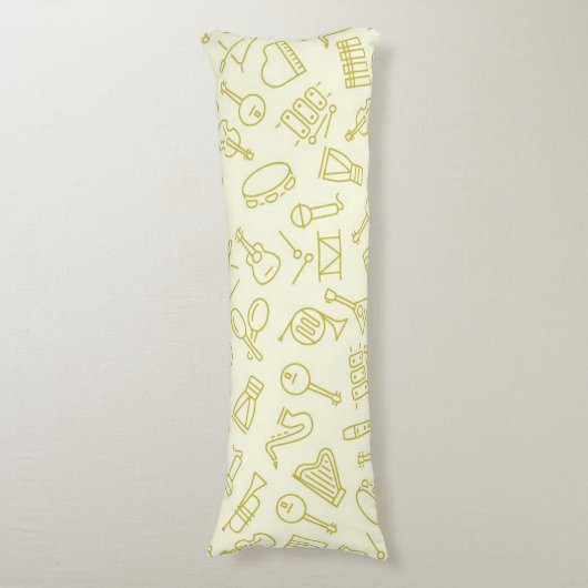 Coussins Longs Motif musical (Devant (Vertical))