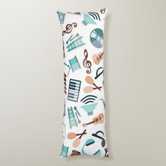 Coussins Longs Motif musical (Dos (Vertical))