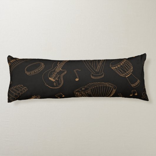 Coussins Longs Motif musical (Dos)