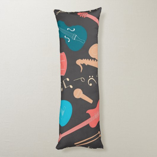 Coussins Longs Motif musical (Dos (Vertical))