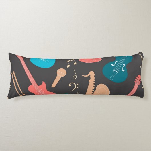 Coussins Longs Motif musical (Devant)