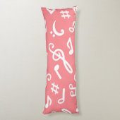 Coussins Longs Motif musical (Dos (Vertical))