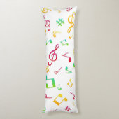 Coussins Longs Motif musical (Dos (Vertical))