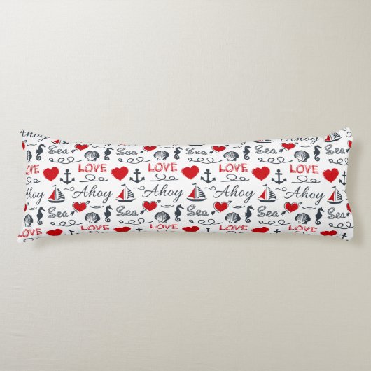 Coussins Longs Motif nautique sans voile (Devant)