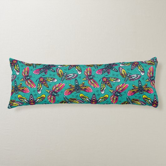 Coussins Longs Motif Neon Moth (Devant)