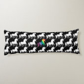 Coussins Longs Motif noir et blanc d'arc-en-ciel magnifique de (Dos)