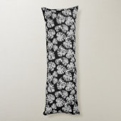 Coussins Longs Motif Noir Et Blanc - Geckos Et Feuilles (Dos (Vertical))