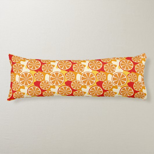 Coussins Longs Motif orange (Devant)