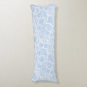 Coussins Longs Motif paisley bleu blanc (Devant (Vertical))